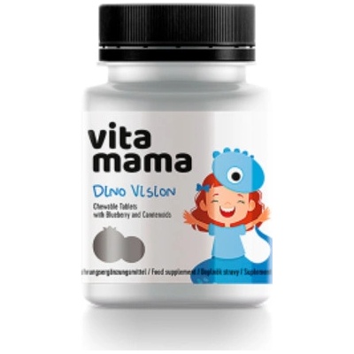 Siberian Wellness Dino Vision Chewable Tablets with Blueberry and Carotenoids 90 žvýkacích tablet