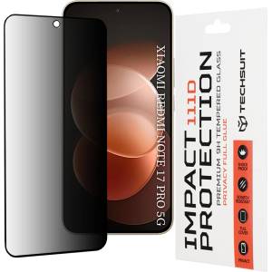 Techsuit Privacy протектор за дисплей за Xiaomi Redmi Note 17 Pro 5G / Redmi Note 17 Pro Max 111D Full Glue - Techsuit - Черен (KF2368475)