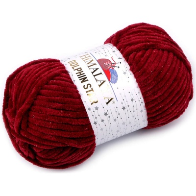 Pletací žinylková příze s lurexovým vláknem Dolphin Star 100 g Varianta: 13 (92122) bordó, Balení: 1 ks 52785/131243/258158