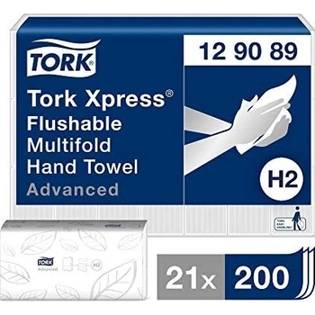 TORK 129089 Xpress Multifold Flushable 2 vrstvy, biele, 4200 ks