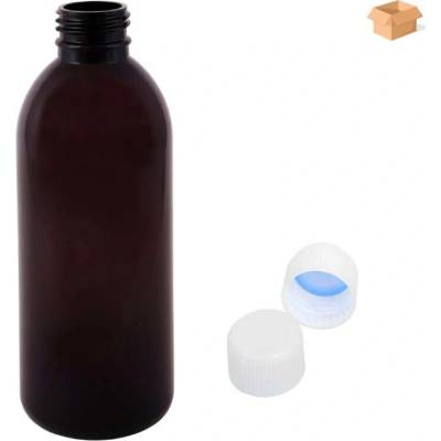 Tera plastová lahvička hnědás bílým uzávěrem Tera 300 ml 160 ks