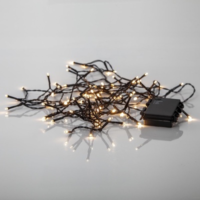 Star trading Světelný řetěz AKKU 80x LED 5,6 m černý