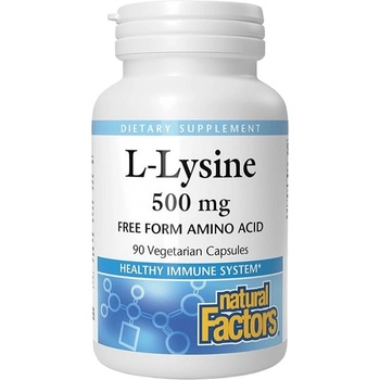 Natural Factors L-Lysine Amino Acid 500 mg, 90 Capsules