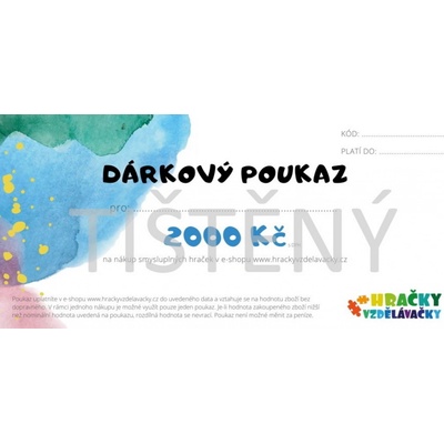 Hračky vzdělávačky | Dárkový poukaz - 250 Kč (tištěný)