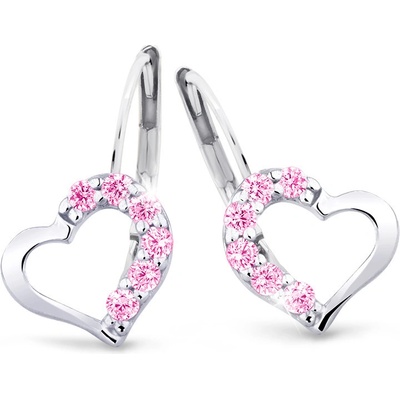 Cutie Jewellery zlaté detské náušnice srdiečka C2757B-KL Pink
