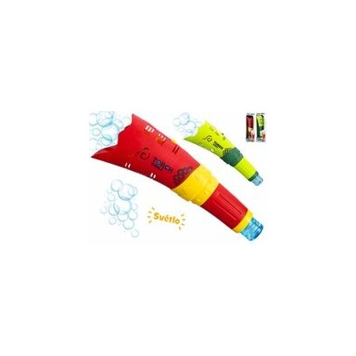 Bublifukovač pochodeň 26cm na baterie se světlem 2barvy v krabičce