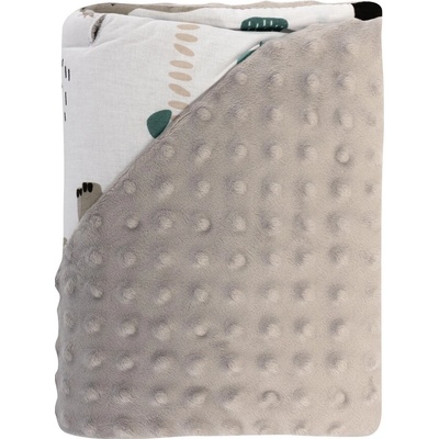 BOMIMI Deka do autosedačky WRAP BLANKET CAR Béžová Bílá Mix