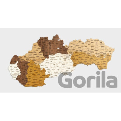 Drevená mapa Slovenska 70 x 35 cm (kraje)