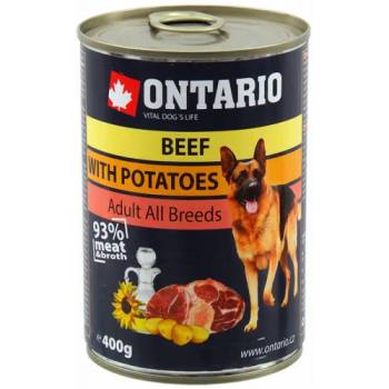 ONTARIO Can Beef, Potatoes, Sunflower Oil - консерва за куче с говеждо месо, картофи 400 гр, Чехия 214-2102