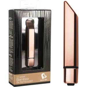  Мини вибратор, дискретен и стилен, 11, 6см. - Bamboo Rose Gold (ROCKS00171)