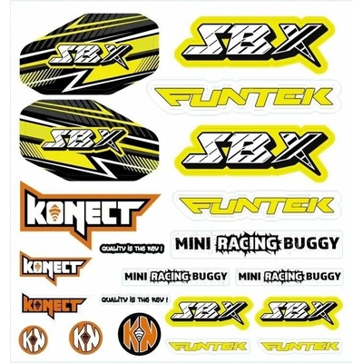 FUNTEK Samolepky SBX buggy žluté