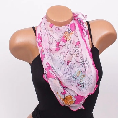 Свежо дамско фишу в розово