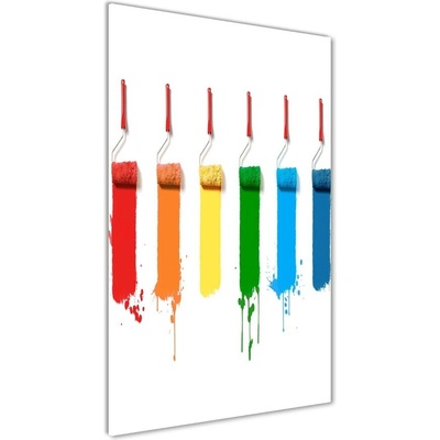Vertikálny foto obraz sklo tvrdené Maliarske valčeky 50x100 cm