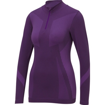CRIVIT Dámské funkční bezešvé spodní triko s dlouhými rukávy lila fialová – Zboží Dáma