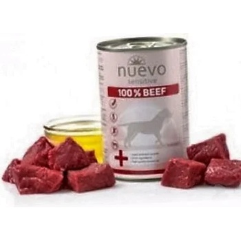 nuevo Dog Sensitive Beef - Консервирана храна за кучета с телешко месо при стомашни проблеми или алергии, 3 броя х 400 гр