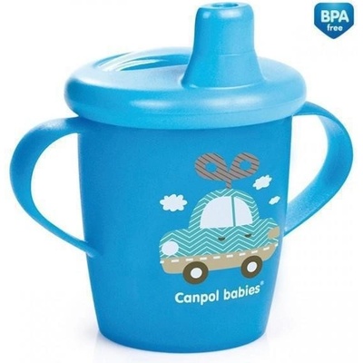 Canpol babies láhev s potiskem Cute Animals s úchyty 11/845 250ml