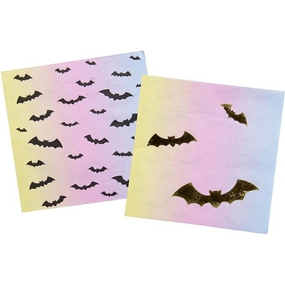 Folat HALLOWEEN ubrousky Creep Pastel Netopýři 16ks 33x33cm