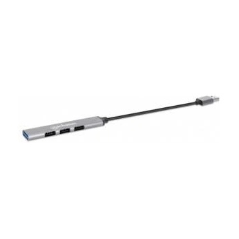 Manhattan Usb-A 4-Port Hub, 4X Usb-A Ports (1X 5 Gbps Usb 3.2 Gen1 Aka Usb 3.0, 3 X 480 Mbps Usb 2.0), Bus Powered, Aluminium, Space Grey, Three