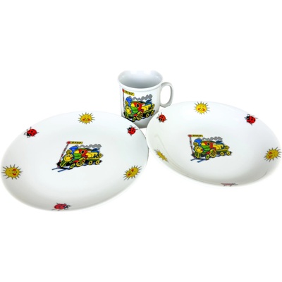 Thun detská jedálenská súprava Vláčik 3 dielna