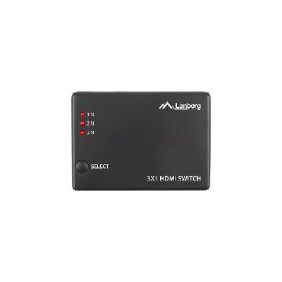 Адаптер Lanberg Video Switch 3x HDMI + Micro USB port + Remote Controller, black (SWV-HDMI-0003)