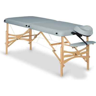 Habys Skládací masážní lehátko Panda Barva: světle šedá 29 Vinyl Fle x Velikost a barva rámu: 180 x 60cm - buk světlý od 180 x 60 cm od 12,5 kg 6 barev