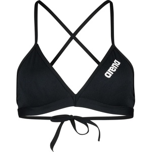 arena Дамско бикини горнище Arena Women's Team Swim Top Tie Back Solid Bikini top - Black / White - размер 40 (EU) (150-4077-0116)