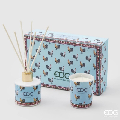EDG Aroma difuzér Černý les 80 ml + svíčka