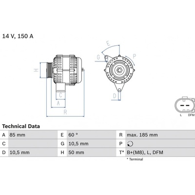 generátor BOSCH 0 986 047 550