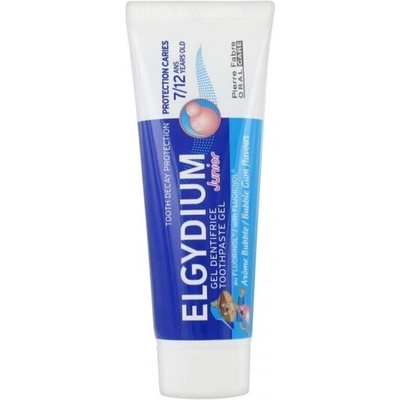Pierre fabre dermatologie Детска паста за зъби с аромат на дъвка , Elgydium Junior Bubble Gum 1400 ppm Toothpaste Gel 50 ml