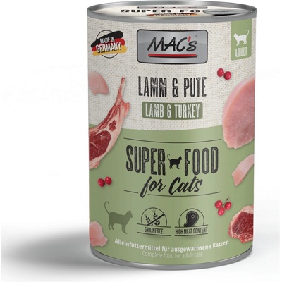 MAC´s Cat Jahňacie a morčacie 6 x 400 g