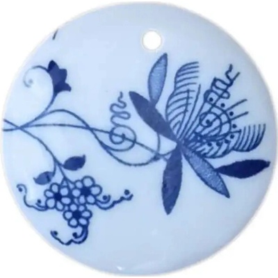 Cibulák vianočná ozdoba gulička 5 cm český porcelán originál Dubí
