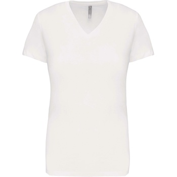 Kariban v-neck k381 / Дамска тениска с къс ръкав - бяла xl (20k38100104)