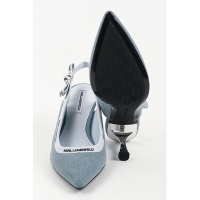 Karl Lagerfeld обувки с дебел ток от кожа Sienna (KL32706D.DAB)