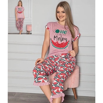 Image 1 of Лятна пижама в цвят пепел от рози с апликация