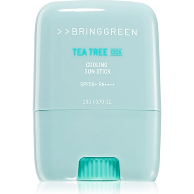 BRINGGREEN Tea Tree Cica Cooling Sun Stick защитен крем за лице в стик SPF 50+ 20 гр