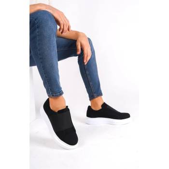 BOA Shoes Мъжки велурени ежедневни обувки kb-040 - Черни с Бял #407114 (407114_Черно)