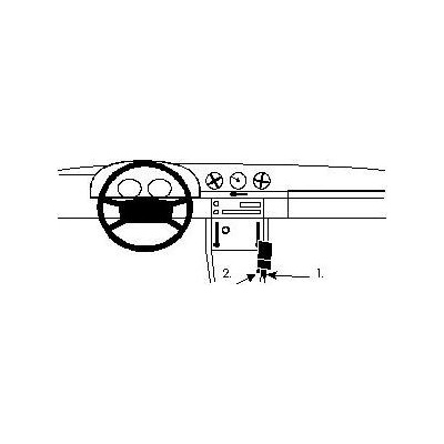 Brodit ProClip montážna konzola na palubnú dosku pre Mercedes Benz 107 (280-500 SLC/SL) 71-88, 832191