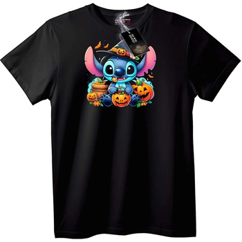 NOONEBRAND Тениска Stitch Тиква за Halloween - 2XL, White