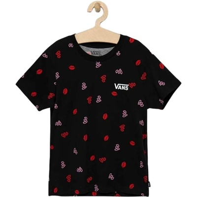 VANS VALENTINES PRINT BOXY BLACK Černá