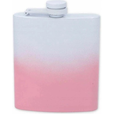 Ploskačka nerezová bielo-ružová 180 ml