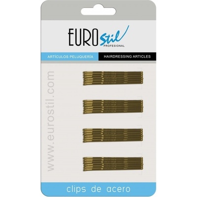 EUROSTIL sponky 50 mm zvlnené bronzové 24 ks