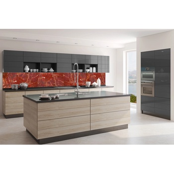 DIMEX ART s. r. o Фототапет за кухня - текстура от червен мрамор 350 x 60 см