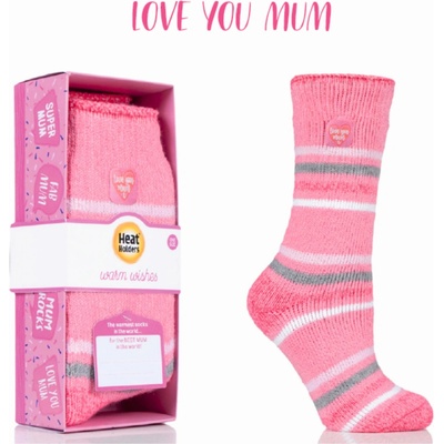 Heat Holders 1 pár dámske ponožky LOVE YOU MUM v darčekovej krabičke