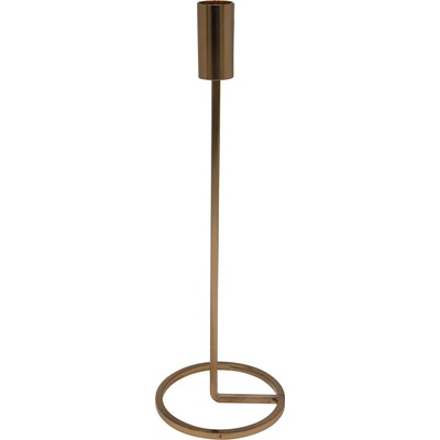 Svícen kovový 31 cm, zlatý
