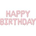Party Deco Фолиев Балон Надпис "Happy Birthday", розов (FB6T-081J)