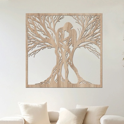 dřevo života Dřevěný strom SPOJENÍ Rozměry (cm): 95x95, Zvolte barvu dekoru: Dub Sonoma