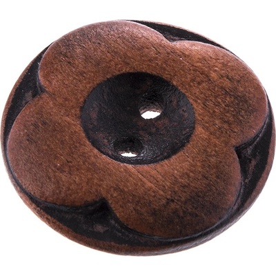 Knoflík 25 mm dřevěný květ – Hledejceny.cz