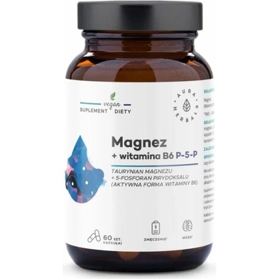 Aura Herbals Horčík + Vitamín B6 P-5-P 60 kapsúl