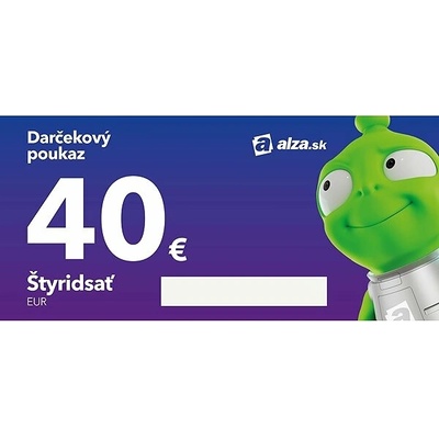 Elektronický darčekový poukaz Alza.sk na nákup tovaru v hodnote 40 €