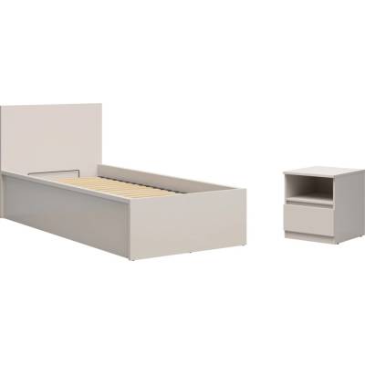 BRW Tetrix B s nočním stolkem S442-LOZ/90/B+KOM1S kašmír